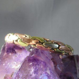 Braided Bronze and Copper Cuff, Mixed Metal Bracelet